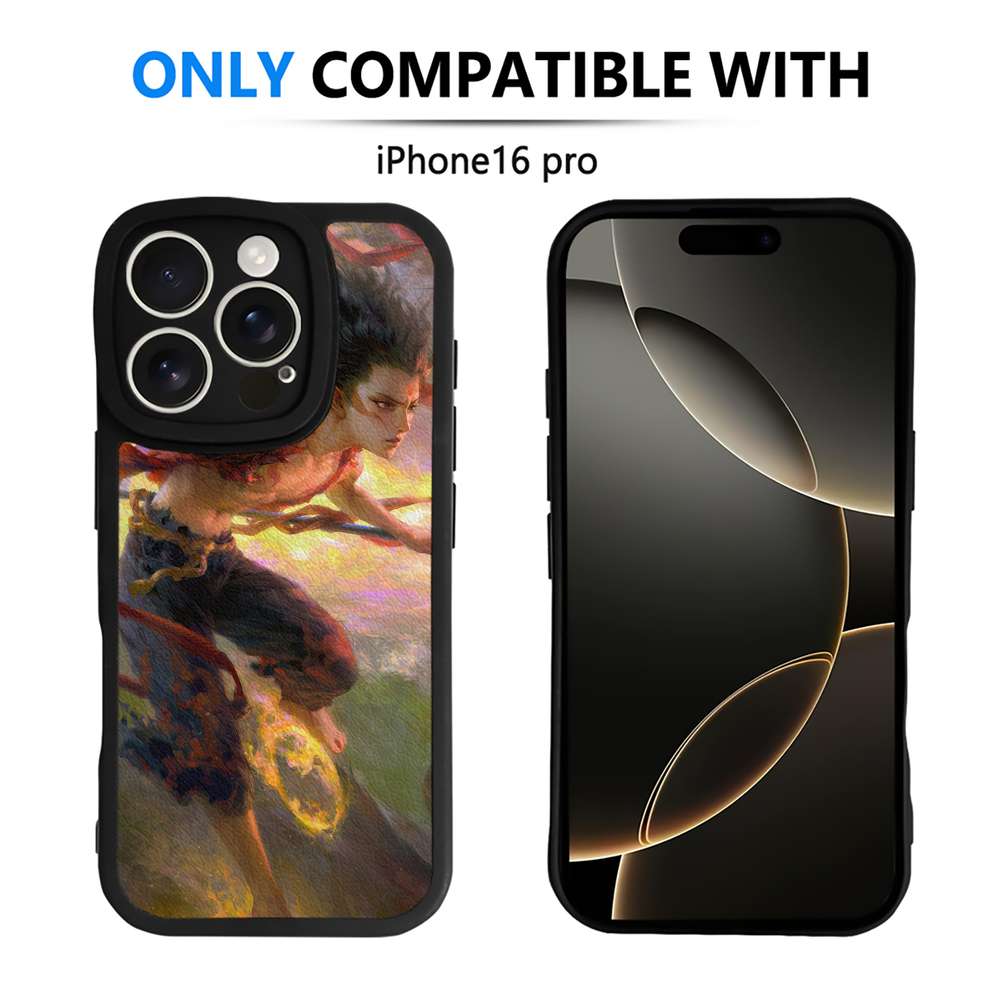 （画像用） Ne Zha 2 ナタ 魔童の大暴れ 【iPhone 16シリーズ対応】シリコンスマホケース（レザー調） 材質：シリコン